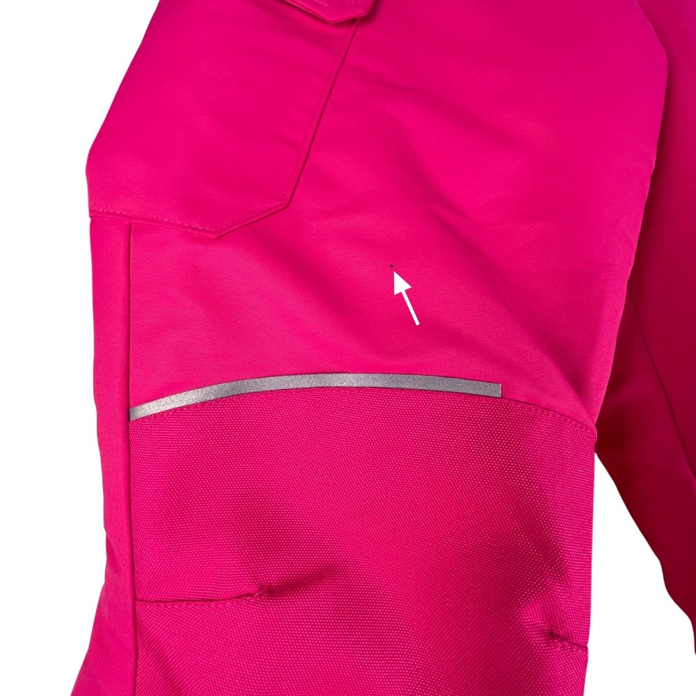 Swiss Tech Girls L 10-12 Pink Insulated Snow Bib Ski Pants Overalls - Picture 8 of 11